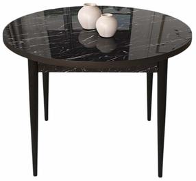 Обеденный стол Kalune Design Tor, черный цв./мраморный цв., 90 см x 90 см x 75 см