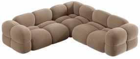 Kampinė sofa Cosmopolitan Design Loretto Vogue 3, tamsaus smėlio spalva, 250 x 250 cm x 68 cm
