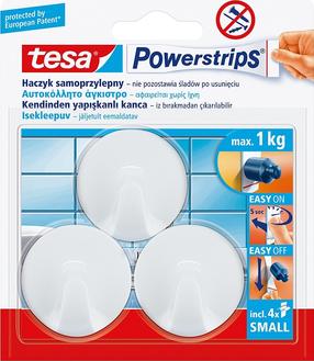 Крючок для одежды Tesa, белый цв.