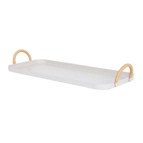 Paplāte Home4you Deia, 43 cm x 6 cm, 16.5 cm, Balta krās.