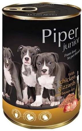 Mitrā barība (konservi) suņiem Dolina Noteci Piper Animals Junior, vistas gaļa, 0.4 kg