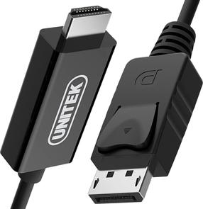 Vads Unitek Displayport / HDMI Displayport, HDMI, 1.8 m, melna krās.