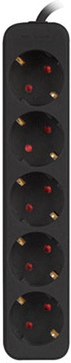 Buitinis ilgintuvas Lanberg PS0-05F-0300-BK, 3 m, 5 lizdų, juoda sp.