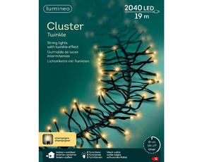 Lempučių girlianda Cluster Soft White, 19 m, geltona sp., 2040 LED