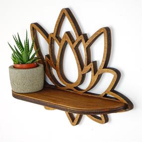 Prekė su pažeista pakuote. Sieninė lentyna Kalune Design RAF264, riešuto sp., 10 cm x 26 cm x 33 cm