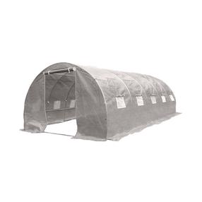 Arkveida siltumnīca ar ventilācijas atverēm 24 m², politelēns, 8 x 3 m, pelēka krās.