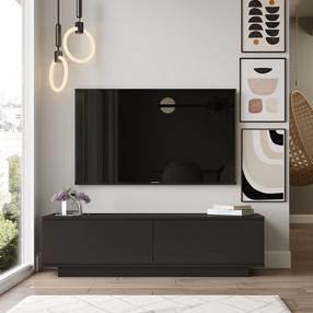 TV-laud Kalune Design FN1 LB, must v., 140 cm x 35.5 cm x 38.2 cm