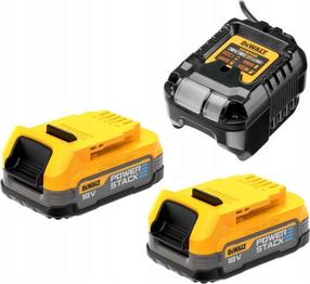 Akumuliatoriaus ir įkroviklio komplektas Dewalt DCB1102E2-QW, 18 V, li-ion, 1700 mAh