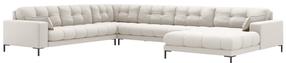 Kampinė sofa Micadoni Mamaia Structured, kreminė sp., kairinė, 327 x 256 cm x 75 cm
