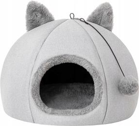 Kaķu māja Doggy Kitty Head KITPOP2, pelēka krās., 40 cm x 40 cm