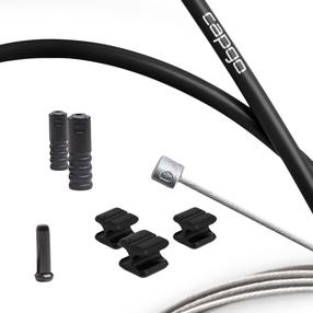 Edastuskaabel, komplekt Capgo Shimano/Sram MTB & E-Bike, roostevaba teras, must v.