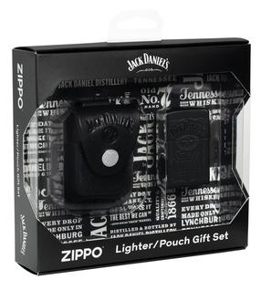 Žiebtuvėlis Zippo Jack Daniel's® WPL and Pouch Gift Set 48460, juoda sp.