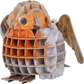 3D puzle MakeBug Robin MB-D-0025, 7 cm x 8.4 cm, brūna krās.
