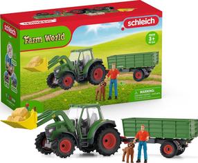 Mängutraktor Schleich Farm World 42608, roheline v.