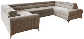 Kampinė sofa Louis Marte 20, šviesiai ruda sp., dešininė, 202 x 347 cm x 92 cm
