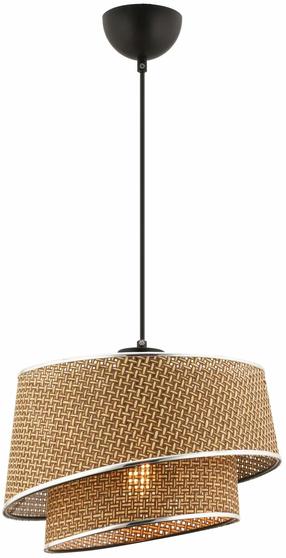 Lampa griesti Opviq Barette Hazeran, E27, 1 x 45 W, brūna krās. / melna krās.