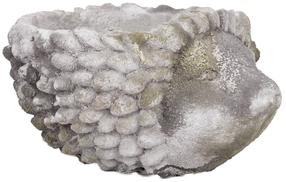 Gėlių vazonas Home4you Hedgehog, betonas, 20 cm x 15 cm, pilka sp.