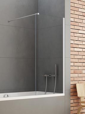 Vannisein Magnifity Fonta, 90 cm x 140 cm, läbipaistev v./kroom v./läbipaistev