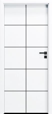 Vidaus durų varčia Domoletti BELGATTO 4, kairinės, balta sp., 204 x 74.4 x 4 cm
