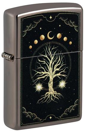 Žiebtuvėlis Zippo Mystic Nature 48636, aukso sp./juoda sp.