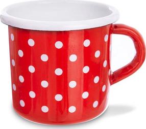 Krūzīte Orion Retro, balta krās./sarkana krās., 0.4 l