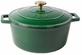 Emalēts čuguna katls Zyle ZY020GRKI, Ø27 cm, 6 l, zaļa krās.
