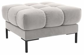 Pufs Cosmopolitan Design Bali Bluvel 03, sudraba krās., 60 cm x 60 cm x 41 cm
