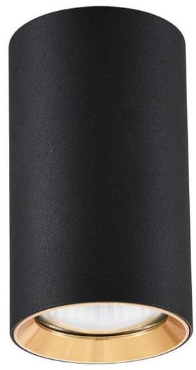 Šviestuvas lubų Light Prestige Manacor, GU10, 1 x 50 W, aukso sp. / juoda sp., 6 x 6 x 13 cm