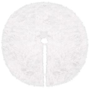 Ziemassvētku eglītes paklājiņš Springos, balta krās., 95 cm, mākslīga kažokāda