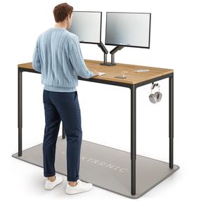 Компьютерный стол регулируемая высота Desktronic HomeMax, 160 см x 80 см, 74 - 119 см, дубовый цв./черный цв.