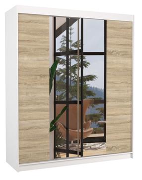 Spinta ADRK Balance 180, ruda sp./balta sp., 58 cm x 180 cm x 215 cm, su veidrodžiu