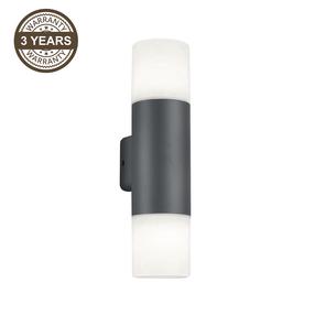 Āra sienas lampa Domoletti Orte 14216-2, 40W, E27, IP44, melna krās., 8.5 cm x 33 cm