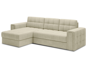Kampinė sofa - lova Blenvi Monolith 04, smėlio sp., kairinė, 150 x 260 cm x 82 cm