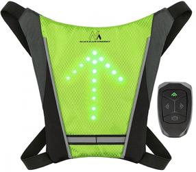 Светоотражающий жилет Maclean LED Indicator Light Vest MCE420, этиленвинилацетат (eva)/силикон/полиэстер, черный цв./желтый цв.