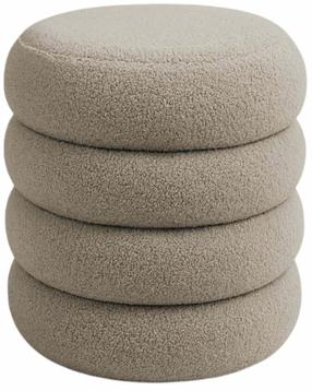 Pufas Akord Furniture Factory Snuggo Teddy, mokka brown sp., 42 cm x 42 cm x 44.5 cm