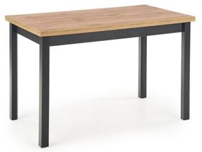 Stalas Cobalt, ąžuolo sp./juoda sp., 120 cm x 68 cm x 77 cm