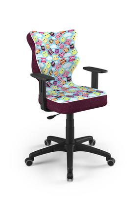 Vaikiška darbo kėdė Duo Storia 32, 64 x 64 x 102.5 cm, juoda sp./rožinė sp./violetinė sp.