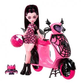 Lelle ar aksesuāriem Mattel Monster High Vampastic Draculaura, 29 cm, rozā krās.