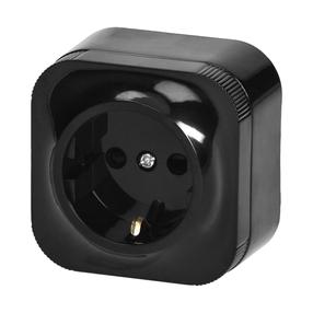 Kištukinis lizdas Orno ToDo OR-OE-7205(GS)/B, su įžeminimu, IP20, juoda sp.