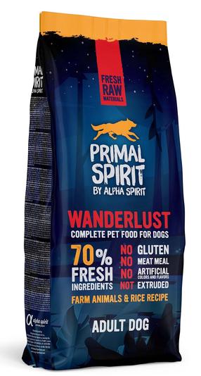 Sausā suņu barība Alpha Spirit Wanderlust Adult, vistas gaļa/rīsi, 12 kg