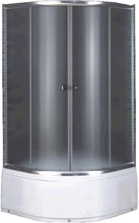 Душевая кабина Gotland Eko Deep Satin, полукруглая, 80 см x 80 см x 195 см, серый цв./тонированный