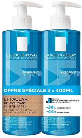 Очищающий гель для лица, набор La Roche-Posay, 400 мл, 2 шт.