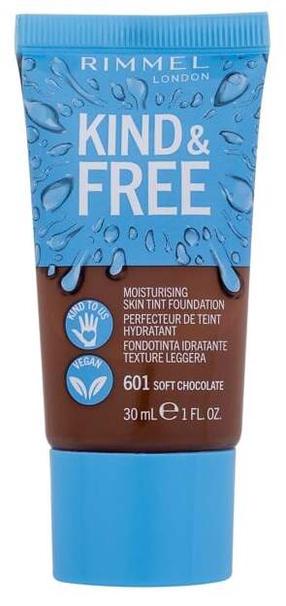 Skystas makiažo pagrindas Rimmel London Kind & Free, soft chocolate sp., 601, 30 ml