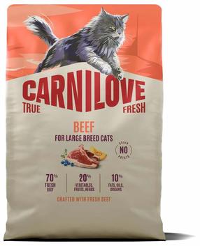 Sausā kaķu barība Carnilove True Fresh Beef Large Breed, liellopa gaļa, 2 kg