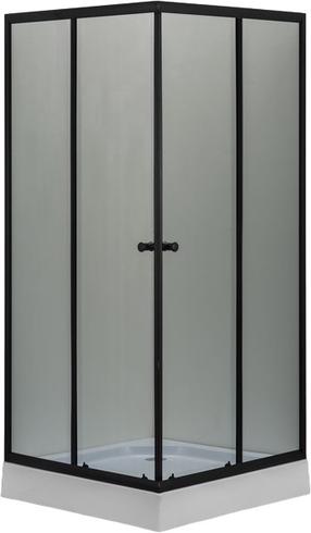 Душевая кабина Gotland ECO 8127E-T, квадратная, 80 см x 80 см x 195 см, черный цв./затемненное
