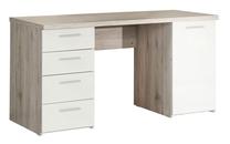 Rašomasis stalas su spintele Domoletti BEAT25 P79, 145 cm x 60 cm, 76.3 cm, balta sp./smėlio sp.