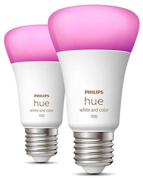 Viedā spuldze Philips Hue Hue LED, A60, 2000 - 6500 °K, E27, 9 W, 806 - 1100 lm, 2 gab.