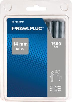 Скобки для степлера Rawlplug, 14 мм, 1500 шт.