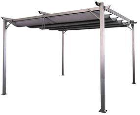 Pavėsinė Pergola Sprint, 395 x 228 cm, antracito sp./pilka sp.