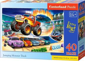 Dėlionė Castorland Jumping Monster Truck 342912, 40 cm x 59 cm, 40 vnt., įvairių spalvų